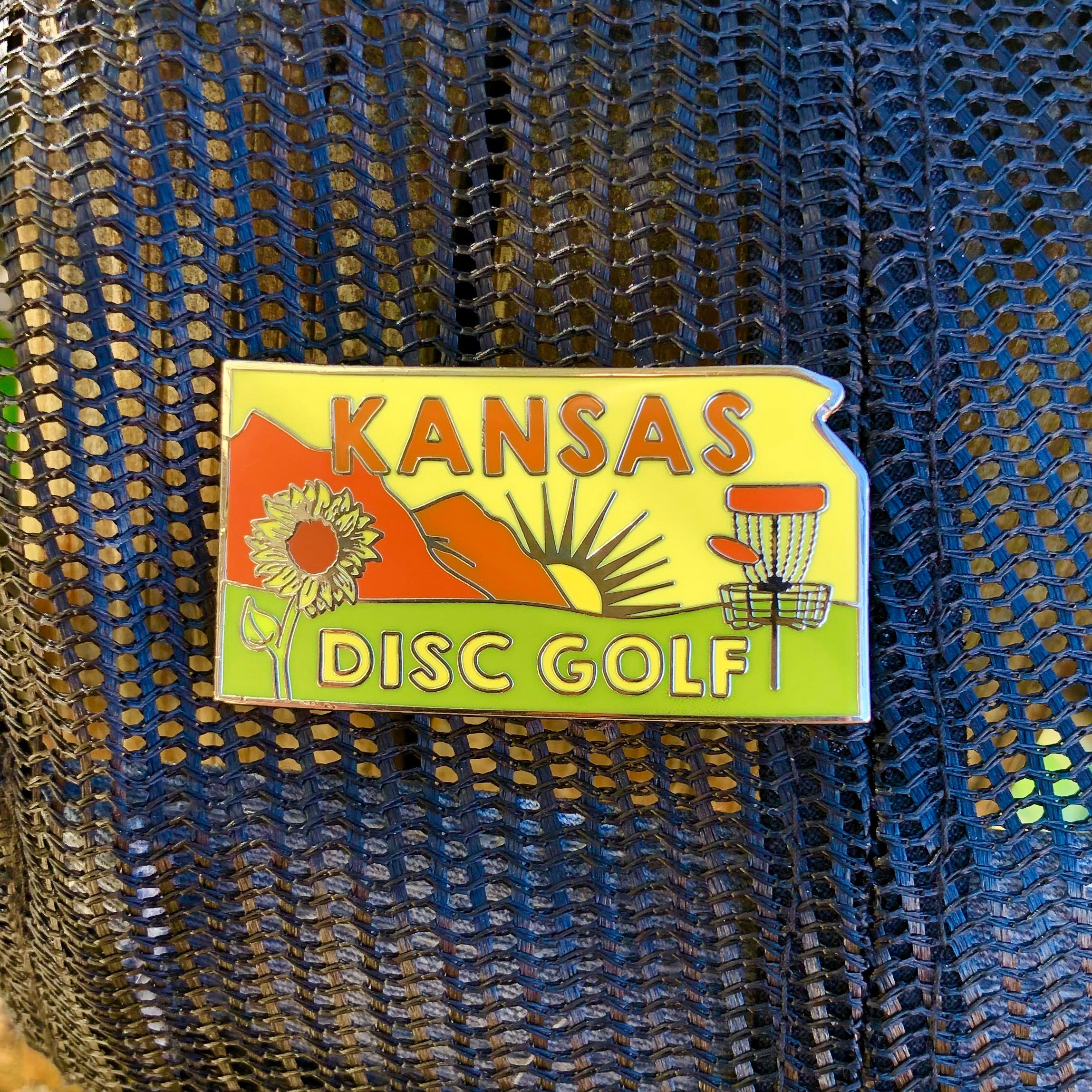 Disc Golf Pins | Kansas Disc Golf Pin - Jersey Discs