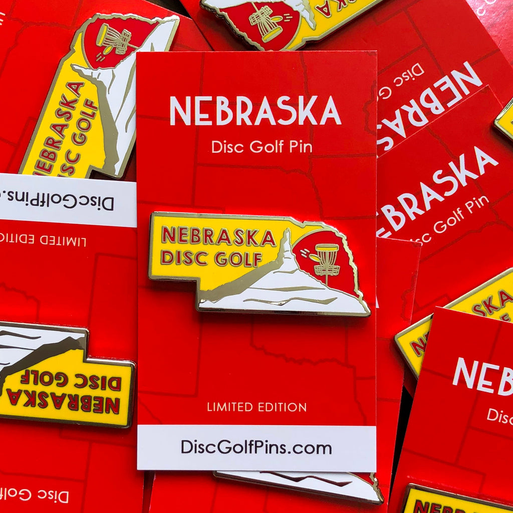 Disc Golf Pins | Nebraska Disc Golf Pin - Jersey Discs