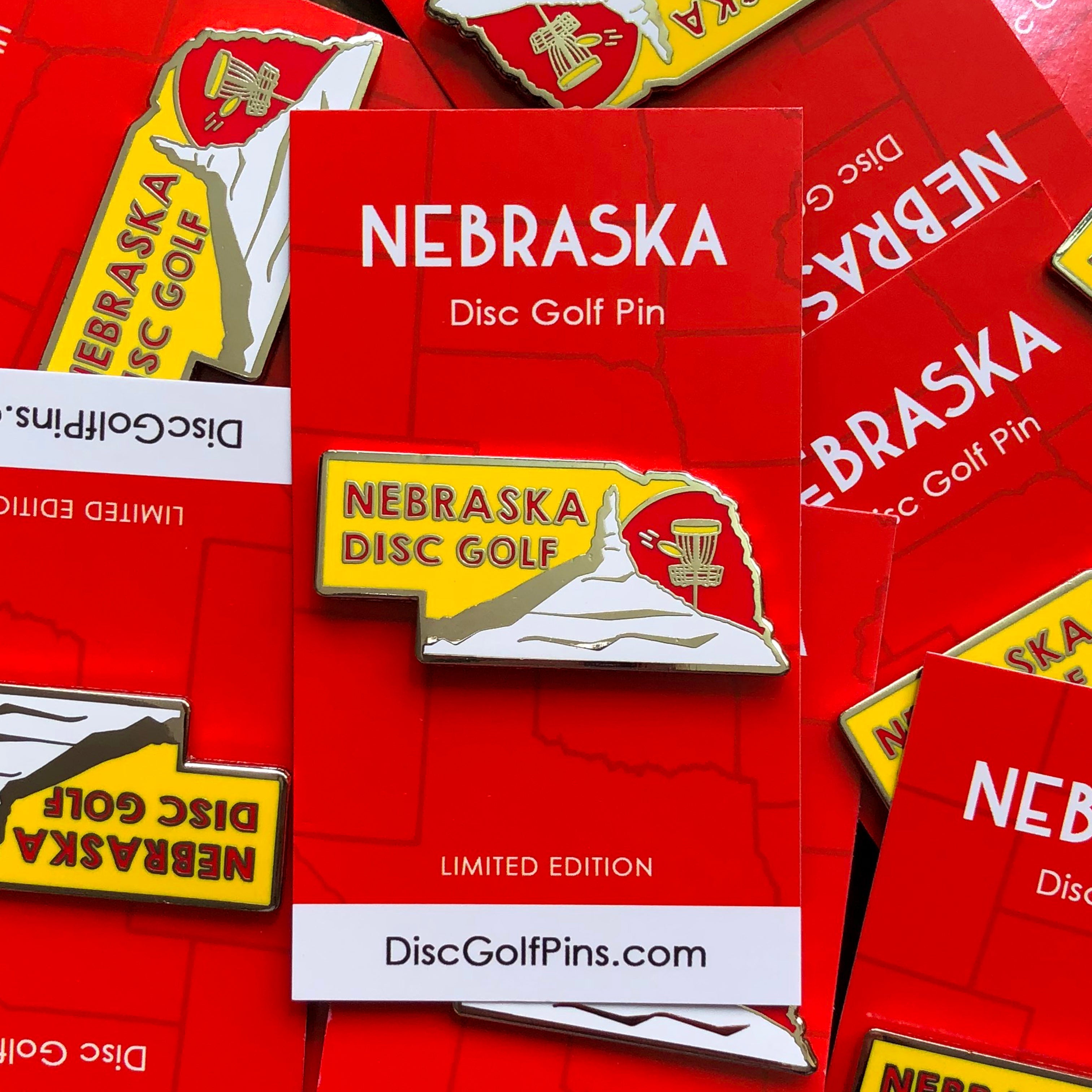 Disc Golf Pins | Nebraska Disc Golf Pin - Jersey Discs