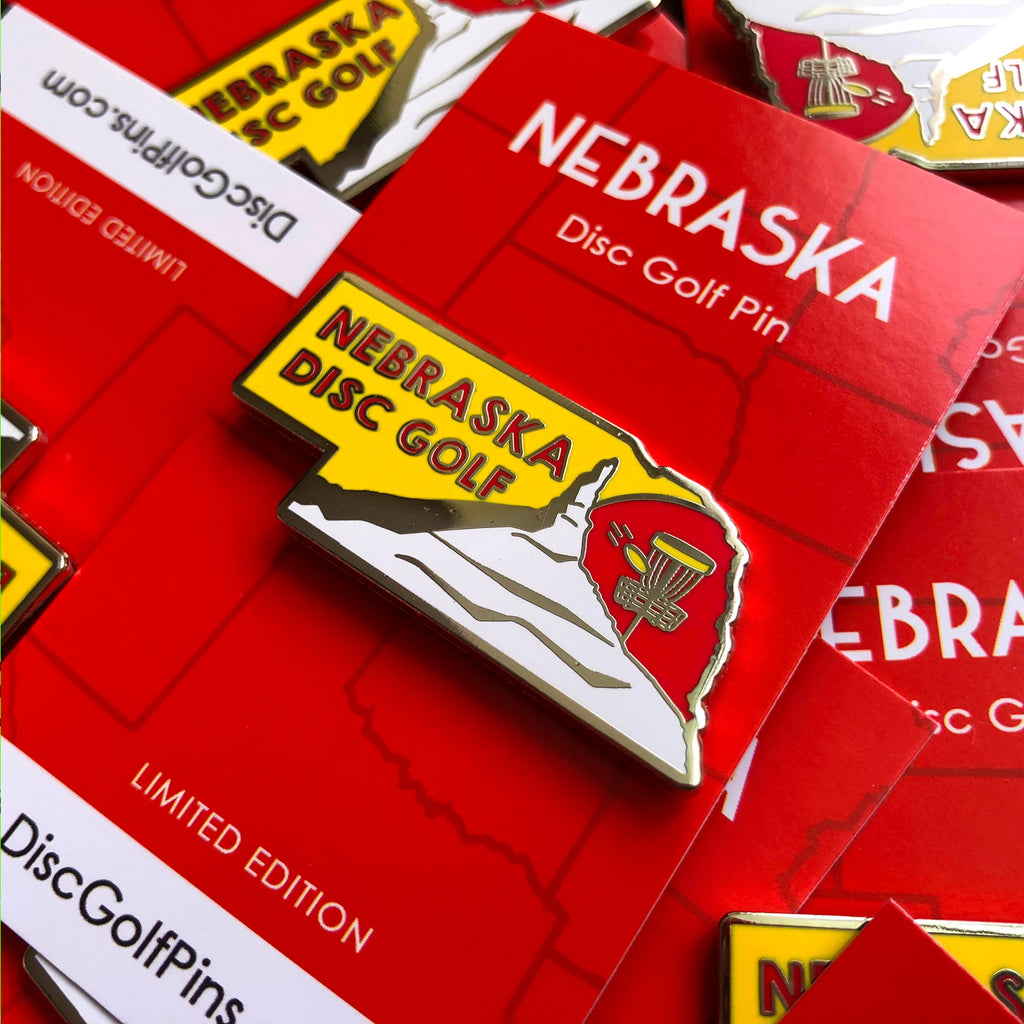 Disc Golf Pins | Nebraska Disc Golf Pin - Jersey Discs