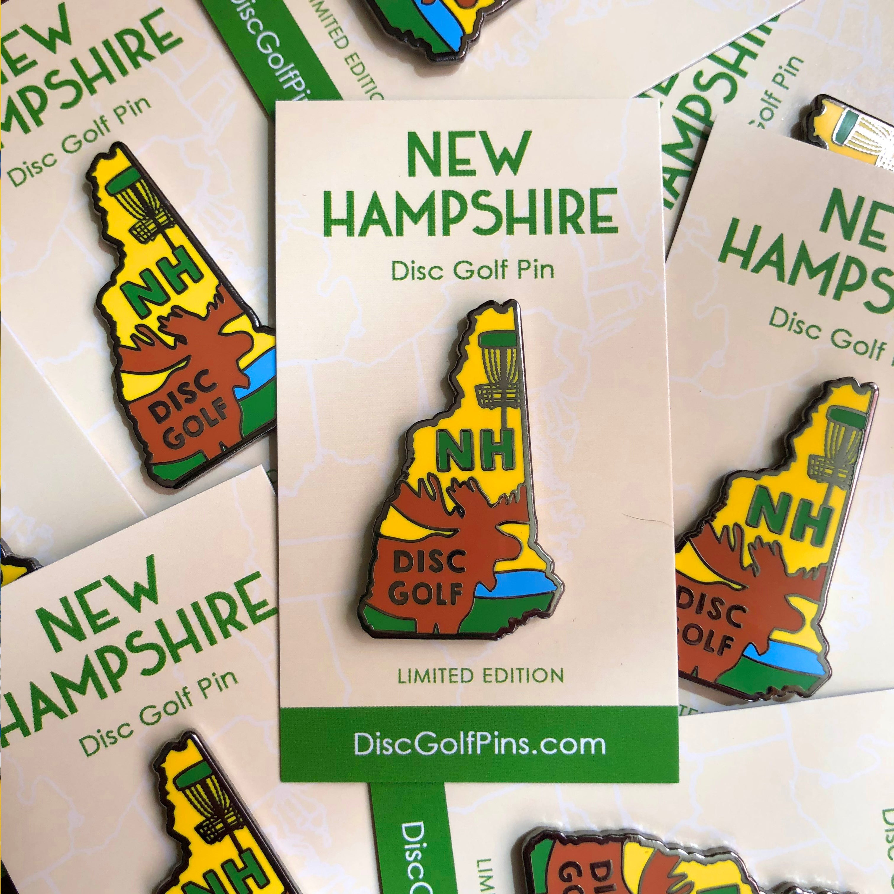Disc Golf Pins | New Hampshire Disc Golf Pin - Jersey Discs