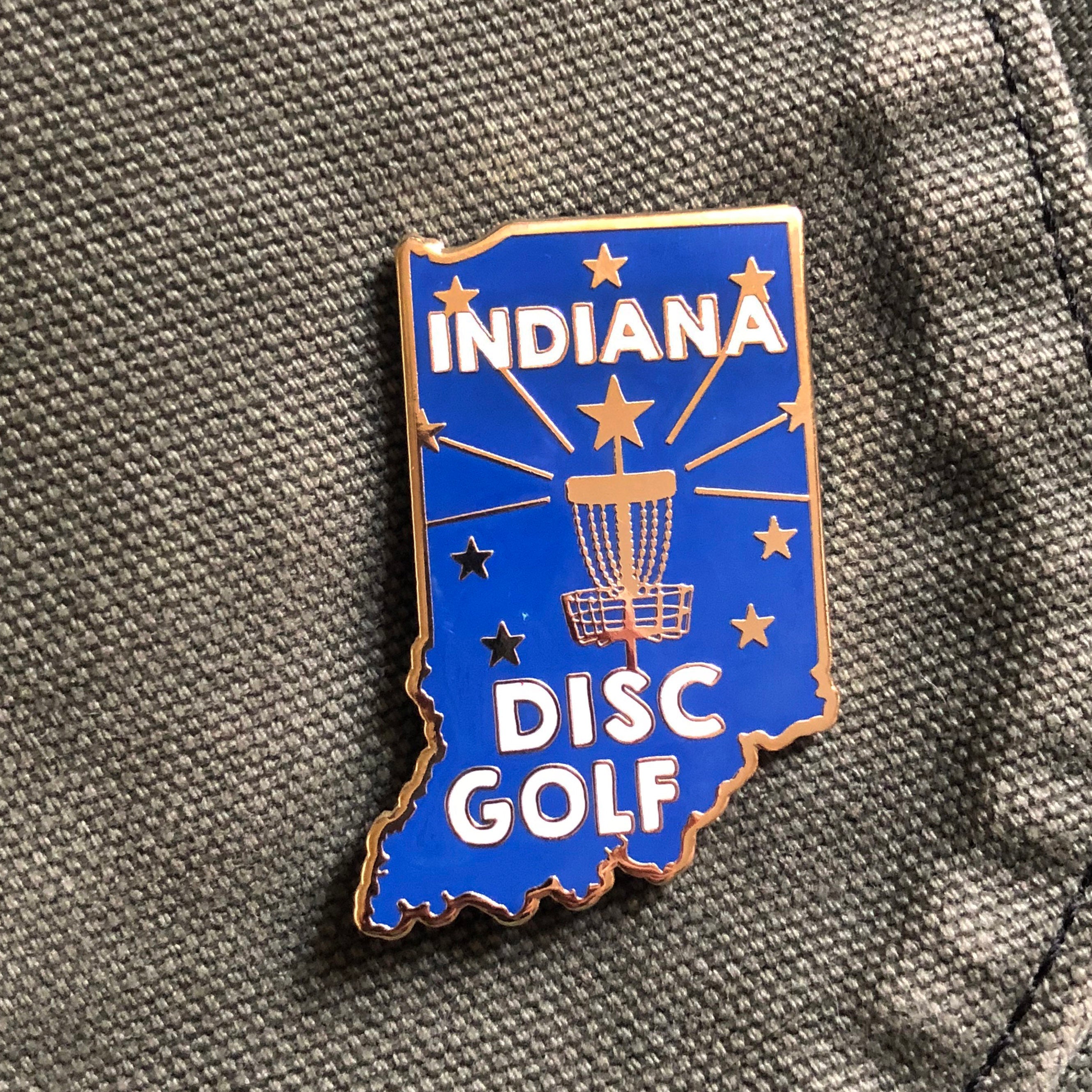 Disc Golf Pins | Indiana State Disc Golf Pin - Jersey Discs