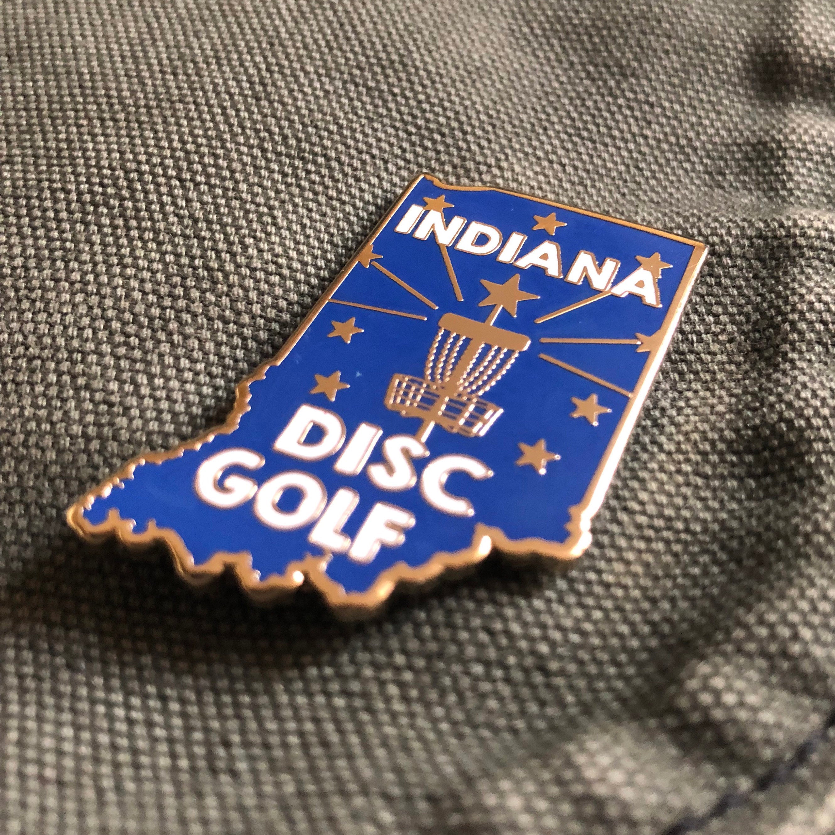 Disc Golf Pins | Indiana State Disc Golf Pin - Jersey Discs