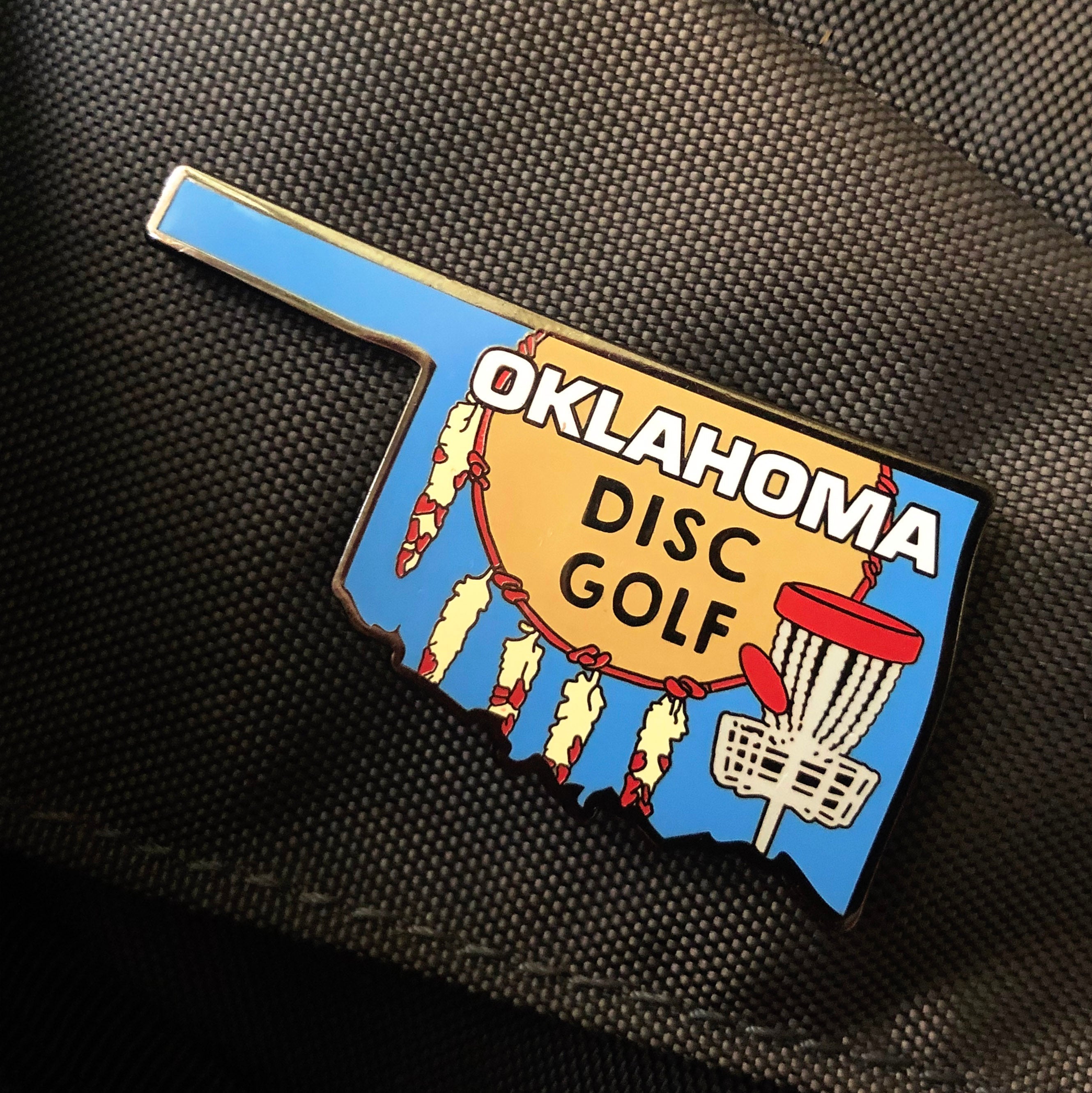 Disc Golf Pins | Oklahoma State Disc Golf Pin - Jersey Discs
