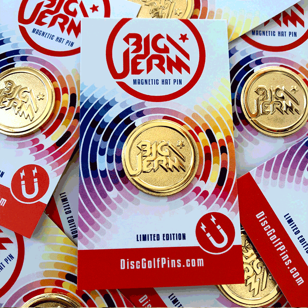 Disc Golf Pins | Big Jerm Disc Golf Hat Magnet - Jersey Discs