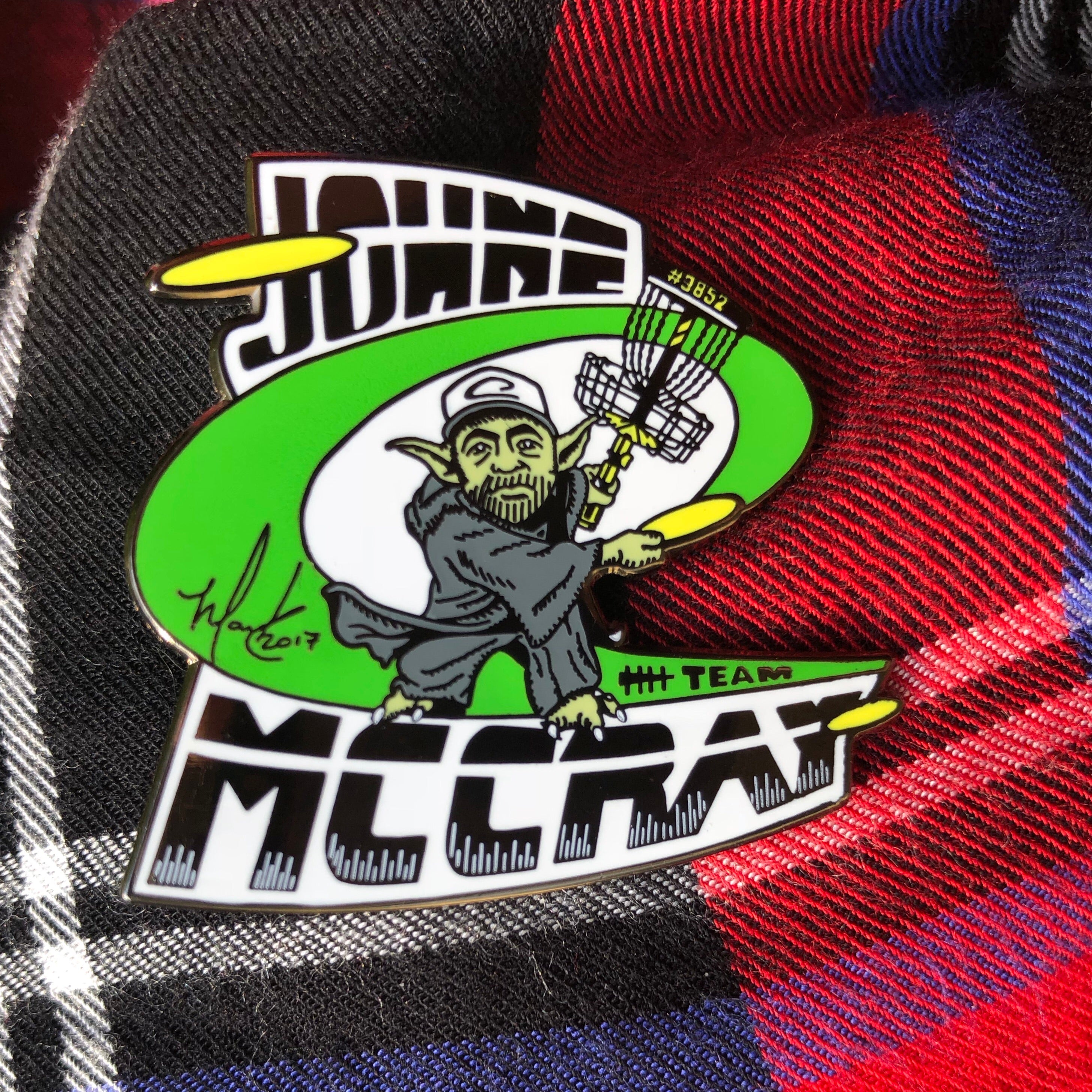 Disc Golf Pins | JohnE McCray ‘Jem Yoda’ Series 2 Disc Golf Pin - Jersey Discs