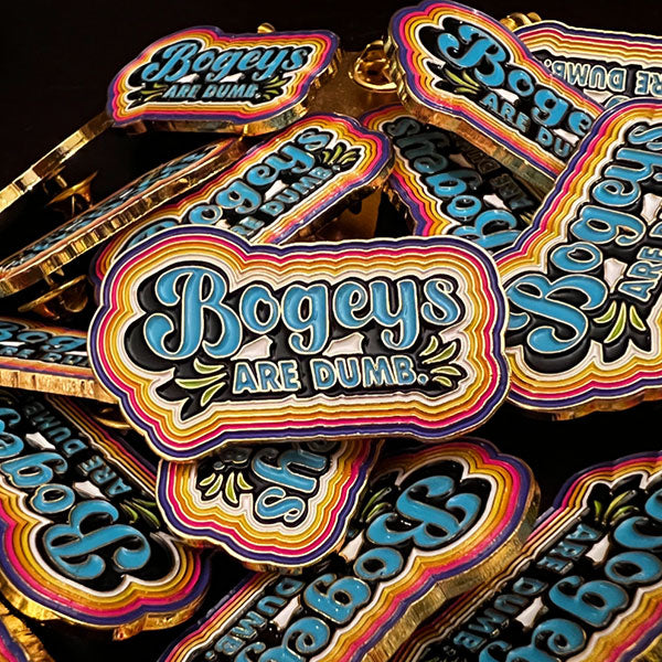 Disc Golf Pins | Bogeys Are Dumb - Ellen Widboom Disc Golf Pin - Jersey Discs