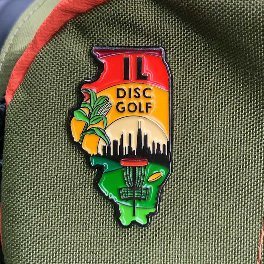 Disc Golf Pins | Illinois Disc Golf Pin - Series 2 - Jersey Discs