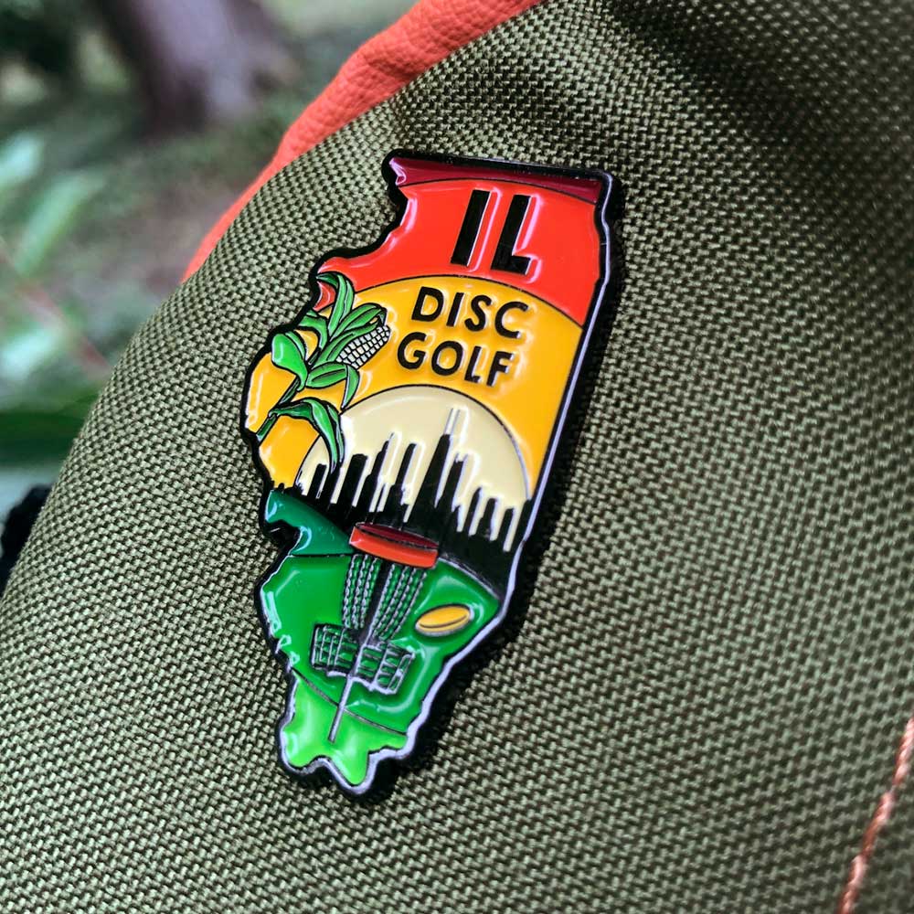 Disc Golf Pins | Illinois Disc Golf Pin - Series 2 - Jersey Discs