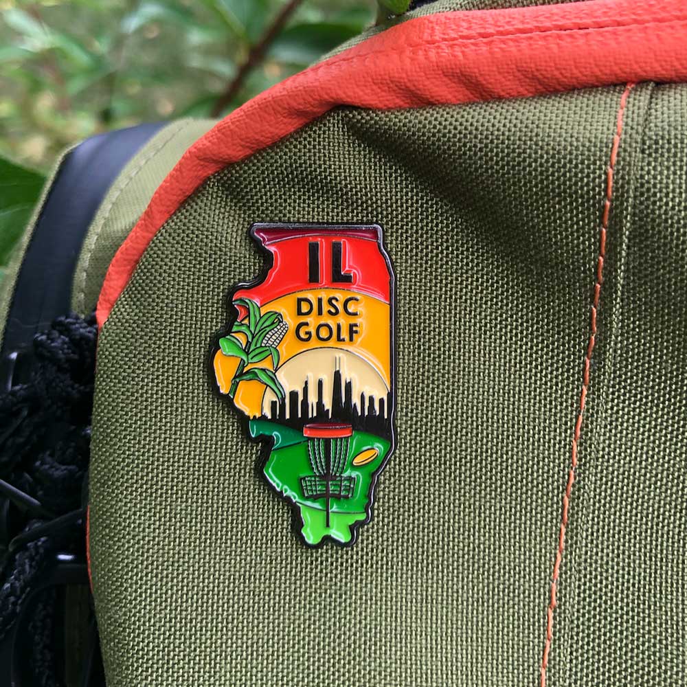 Disc Golf Pins | Illinois Disc Golf Pin - Series 2 - Jersey Discs