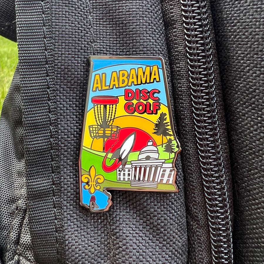 Disc Golf Pins | Alabama State Disc Golf Pin - Jersey Discs