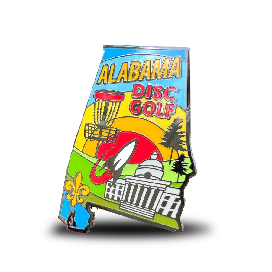 Disc Golf Pins | Alabama State Disc Golf Pin - Jersey Discs
