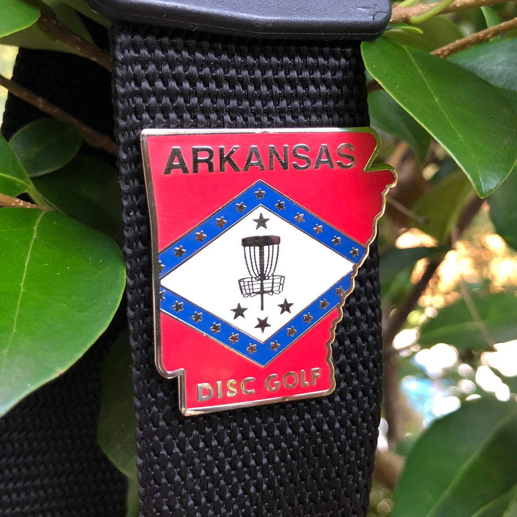 Disc Golf Pins | Arkansas State Disc Golf Pin - Jersey Discs