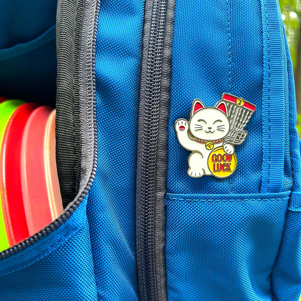 Disc Golf Pins | Lucky Cat - Jersey Discs