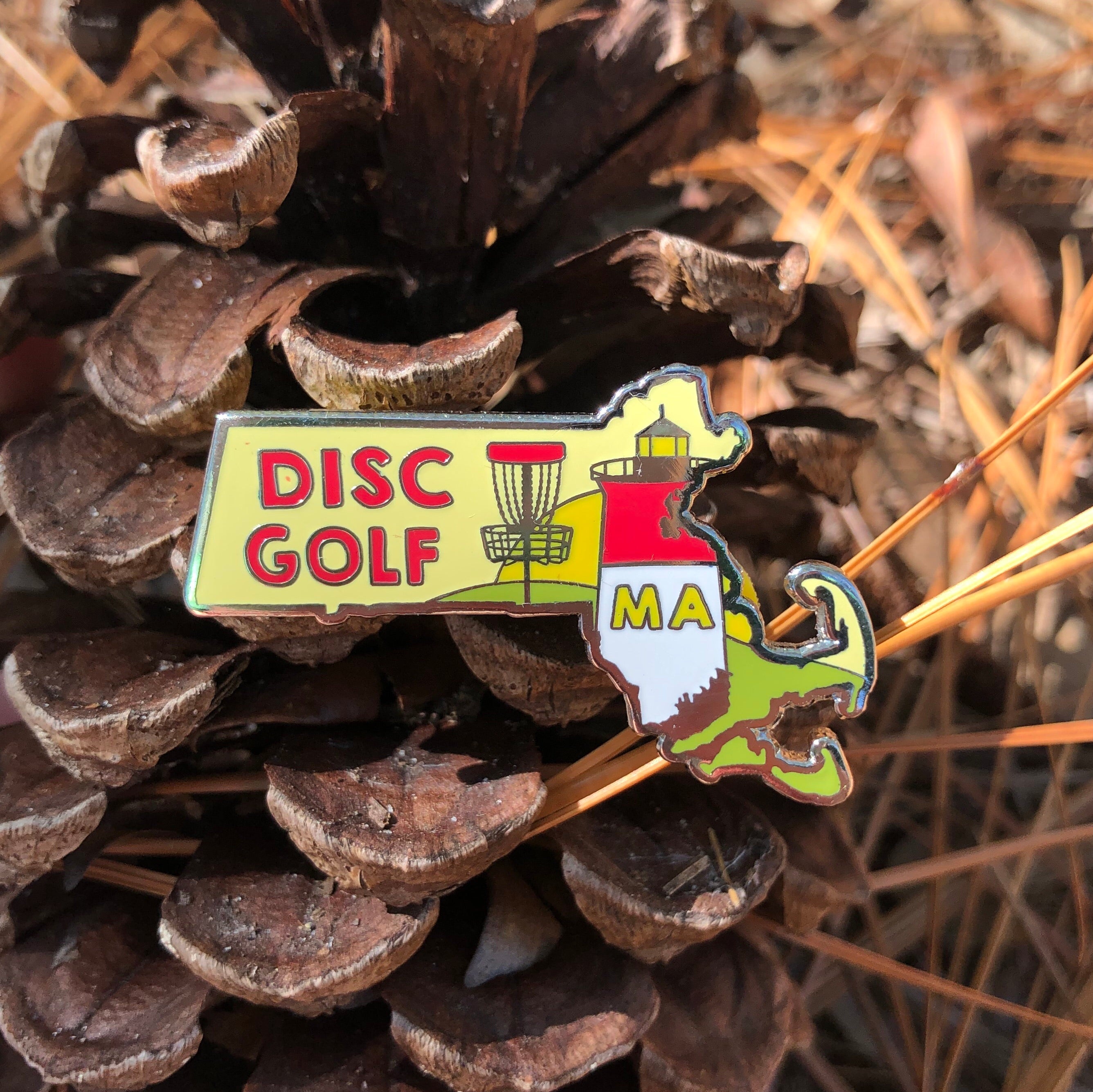 Disc Golf Pins | Massachusetts Disc Golf Pin - Jersey Discs