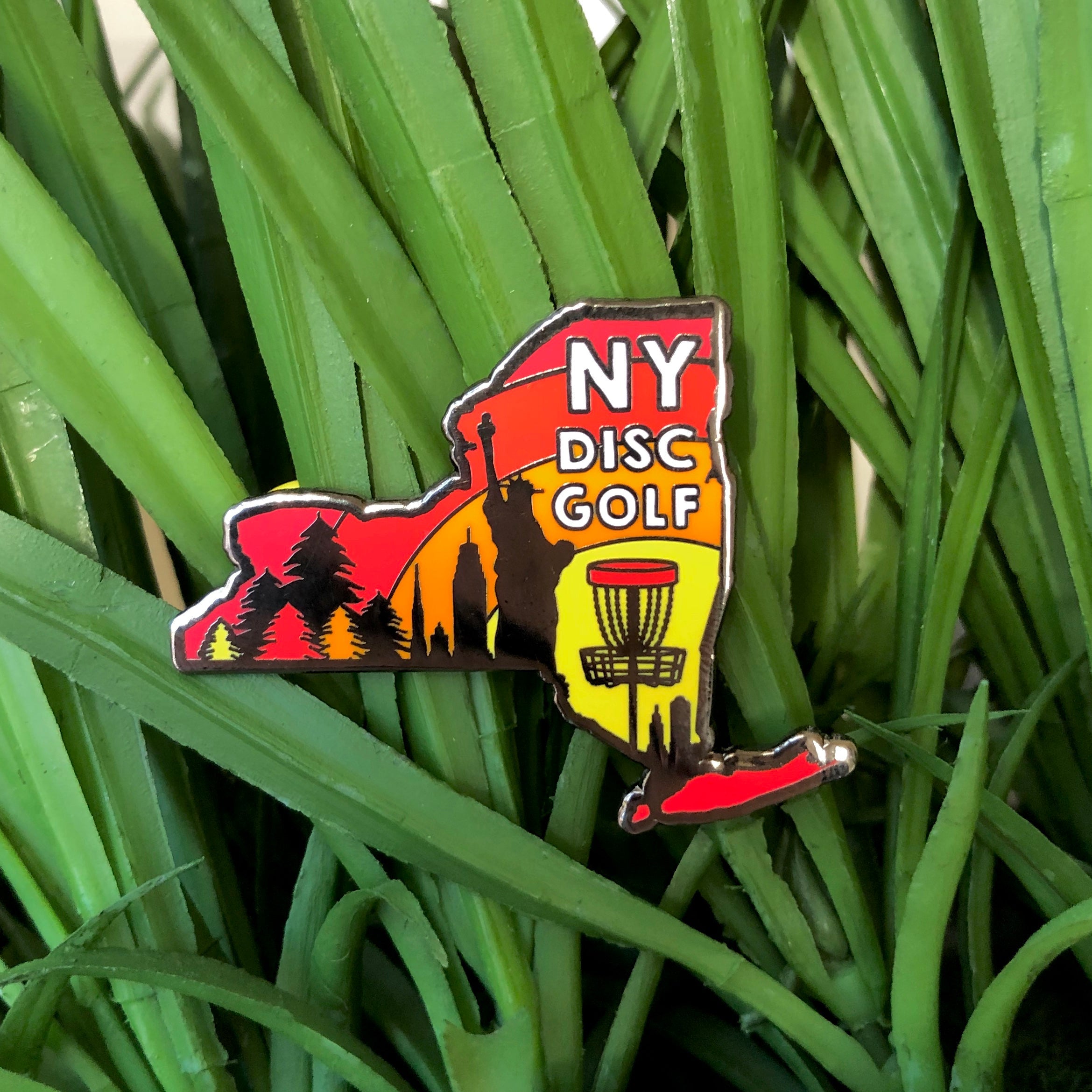 Disc Golf Pins | New York Disc Golf Pin - Jersey Discs
