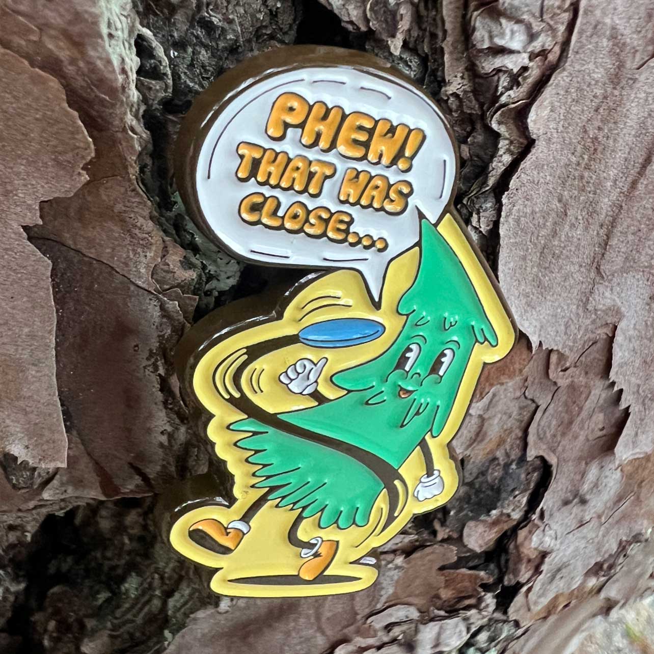 Disc Golf Pins | That Was Close Tree Disc Golf Pin - Jersey Discs