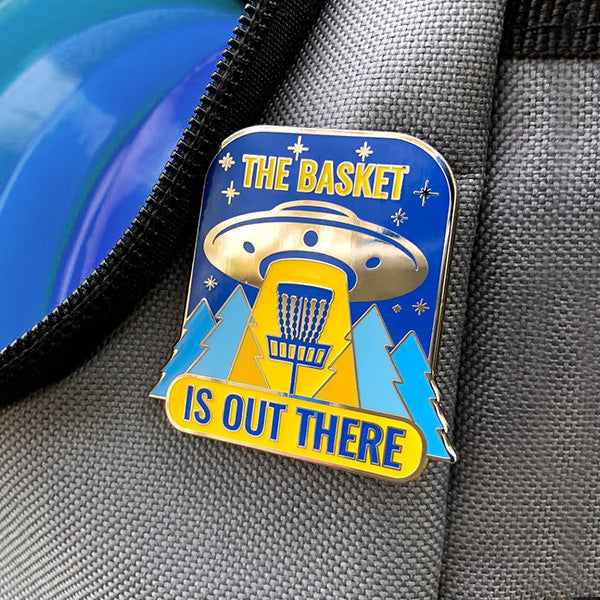 Disc Golf Pins | The Basket is Out There Disc Golf Pin - Jersey Discs