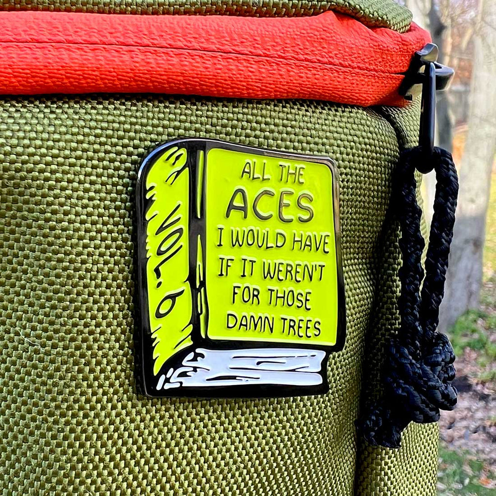 Disc Golf Pins | Book Of ALMOST Aces Vol. 6 Disc Golf Pin - Jersey Discs