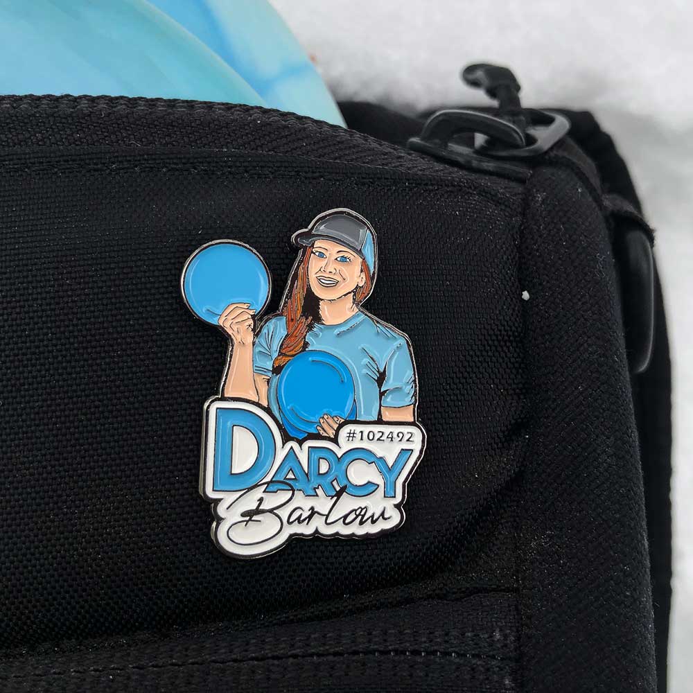 Disc Golf Pins | Darcy Barlow Disc Golf Pin - Series 1 - Jersey Discs