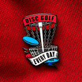 Disc Golf Pins | Disc Golf Every Day Basket Pin - RED, WHITE, BLUE - Jersey Discs