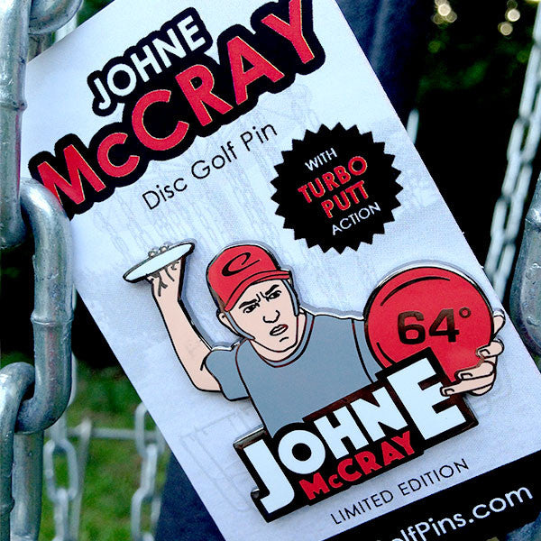 Disc Golf Pins | JohnE McCray Enamel Disc Golf Pin - Jersey Discs