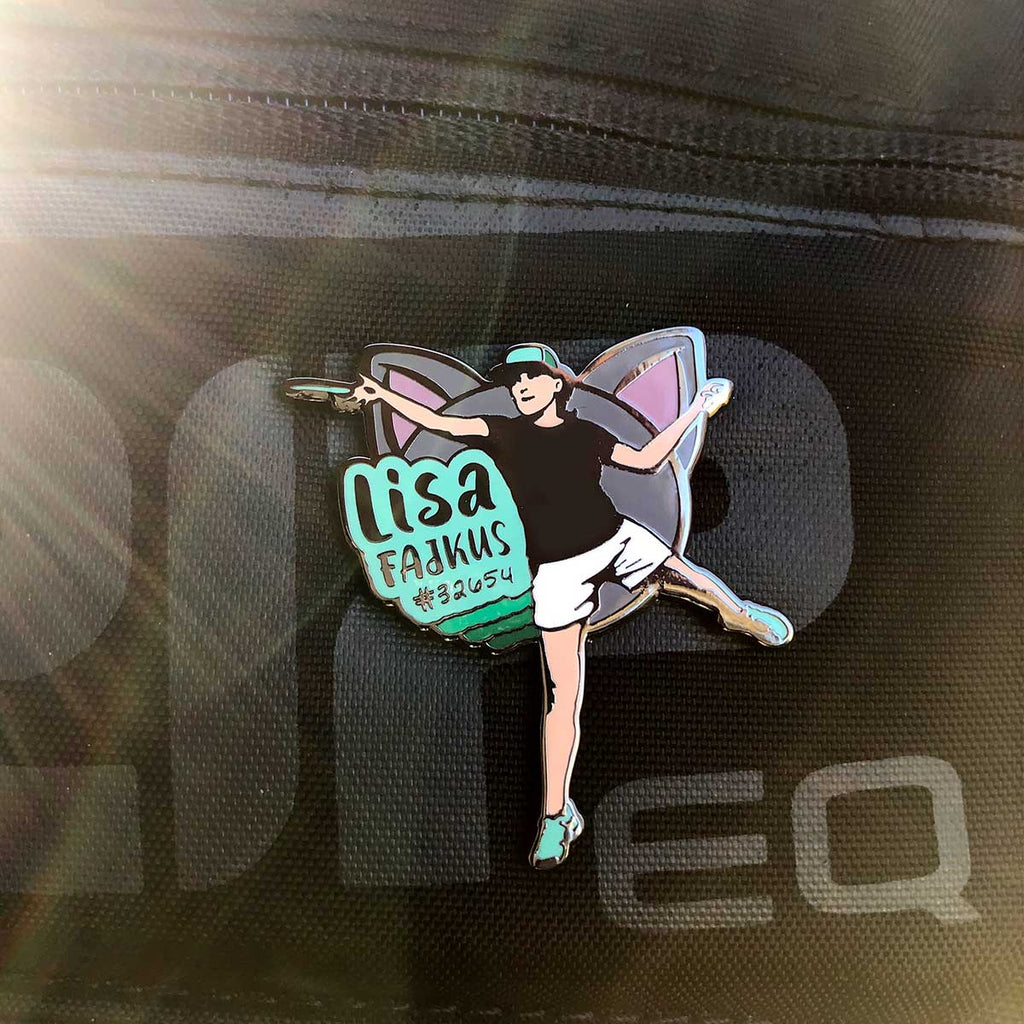 Disc Golf Pins | Lisa Fajkus Disc Golf Pin - Series 1 - Jersey Discs