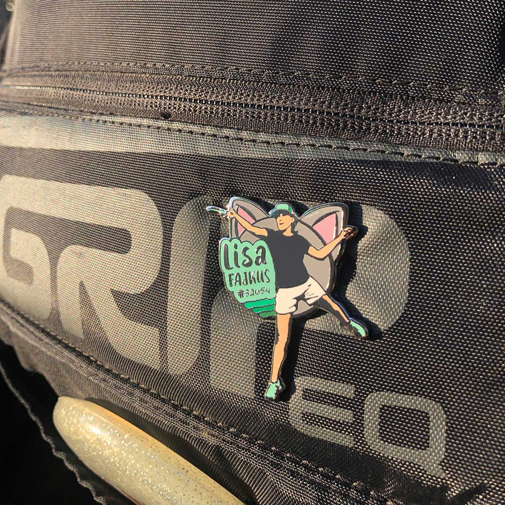 Disc Golf Pins | Lisa Fajkus Disc Golf Pin - Series 1 - Jersey Discs