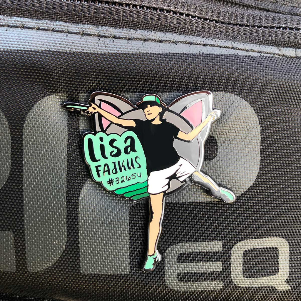Disc Golf Pins | Lisa Fajkus Disc Golf Pin - Series 1 - Jersey Discs