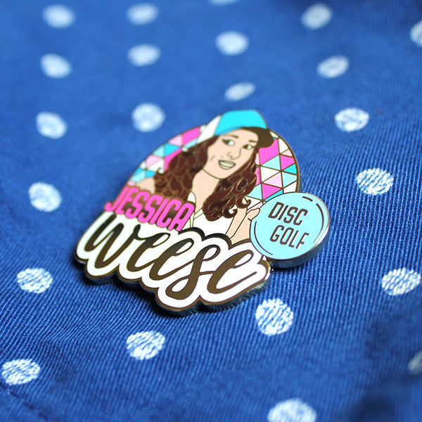 Disc Golf Pins | Jessica Weese Disc Golf Pin - Series 1 - Jersey Discs