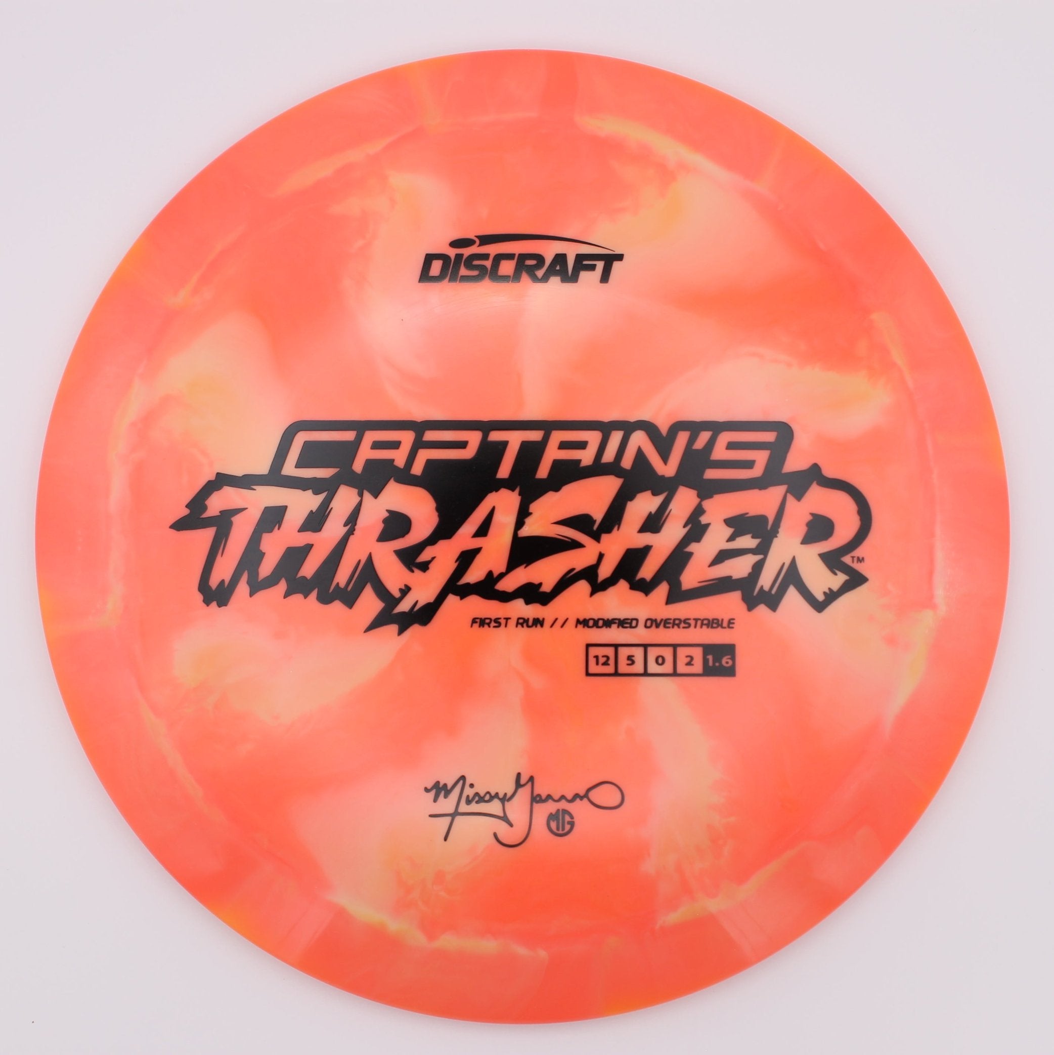 Discraft Distance Driver Captain’s Thrasher ESP First Run Missy Gannon’s Signature