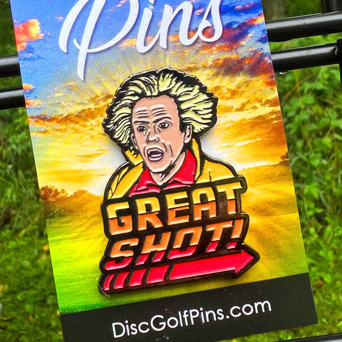 Disc Golf Pins | Great Shot!