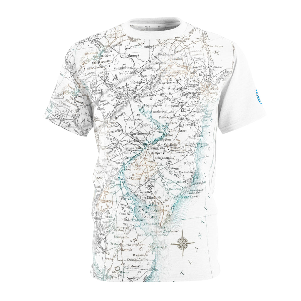 Jersey Discs Map Sublimation Unisex Cut & Sew Tee - Jersey Discs