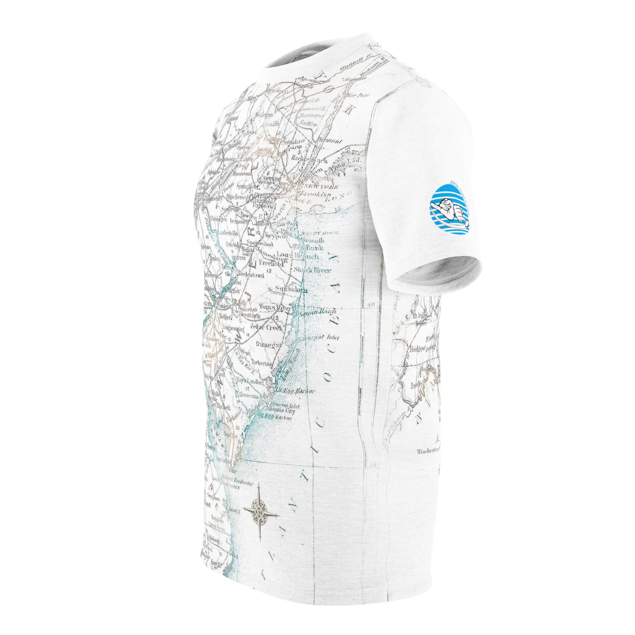Jersey Discs Map Sublimation Unisex Cut & Sew Tee - Jersey Discs