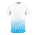 Jersey Discs White Faded Blue Sublimation Unisex Cut & Sew Tee (AOP) - Jersey Discs