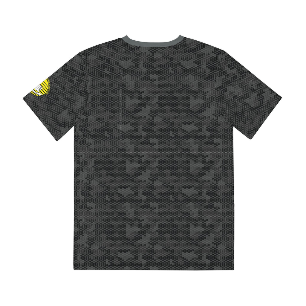Jersey Discs Black Camo Sublimation Men's Polyester Tee - Jersey Discs