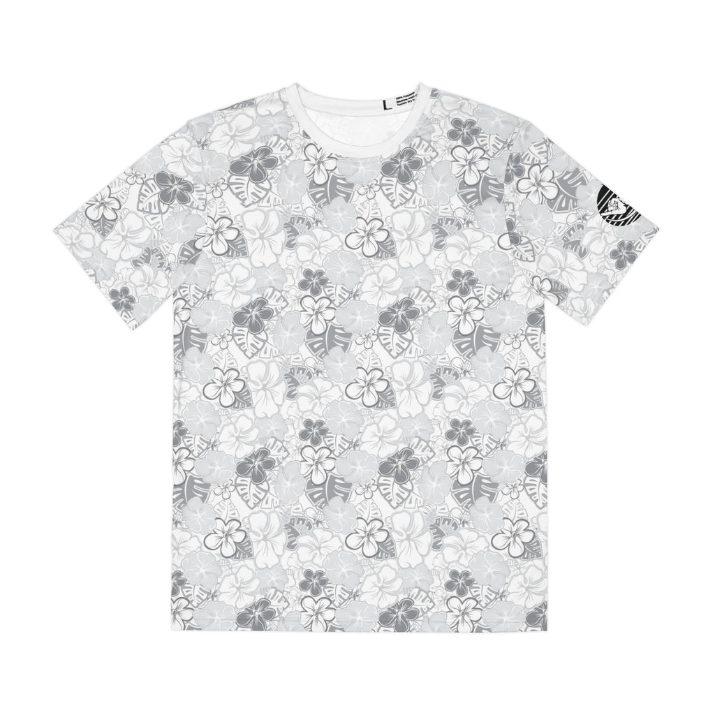 Jersey Discs White Hawaiian Sublimation Men's Polyester Tee (AOP) - Jersey Discs