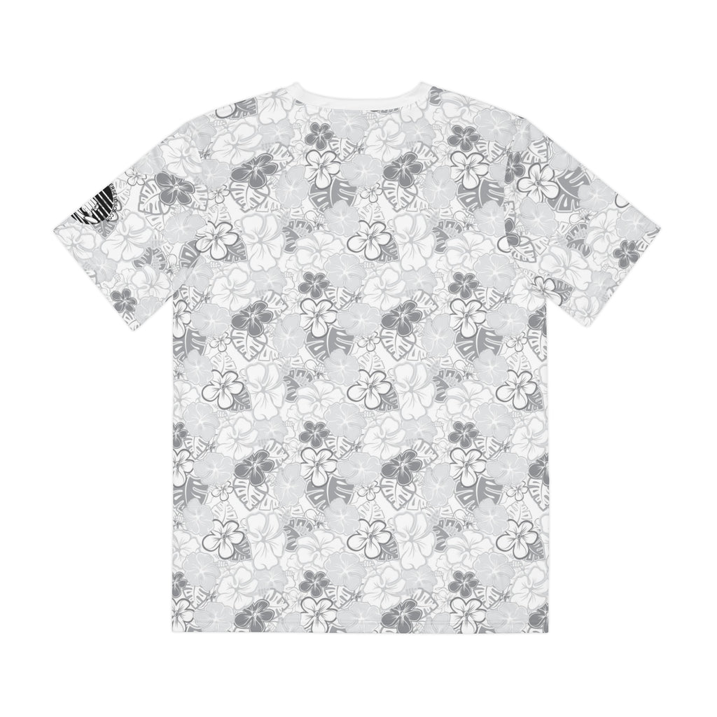 Jersey Discs White Hawaiian Sublimation Men's Polyester Tee (AOP) - Jersey Discs
