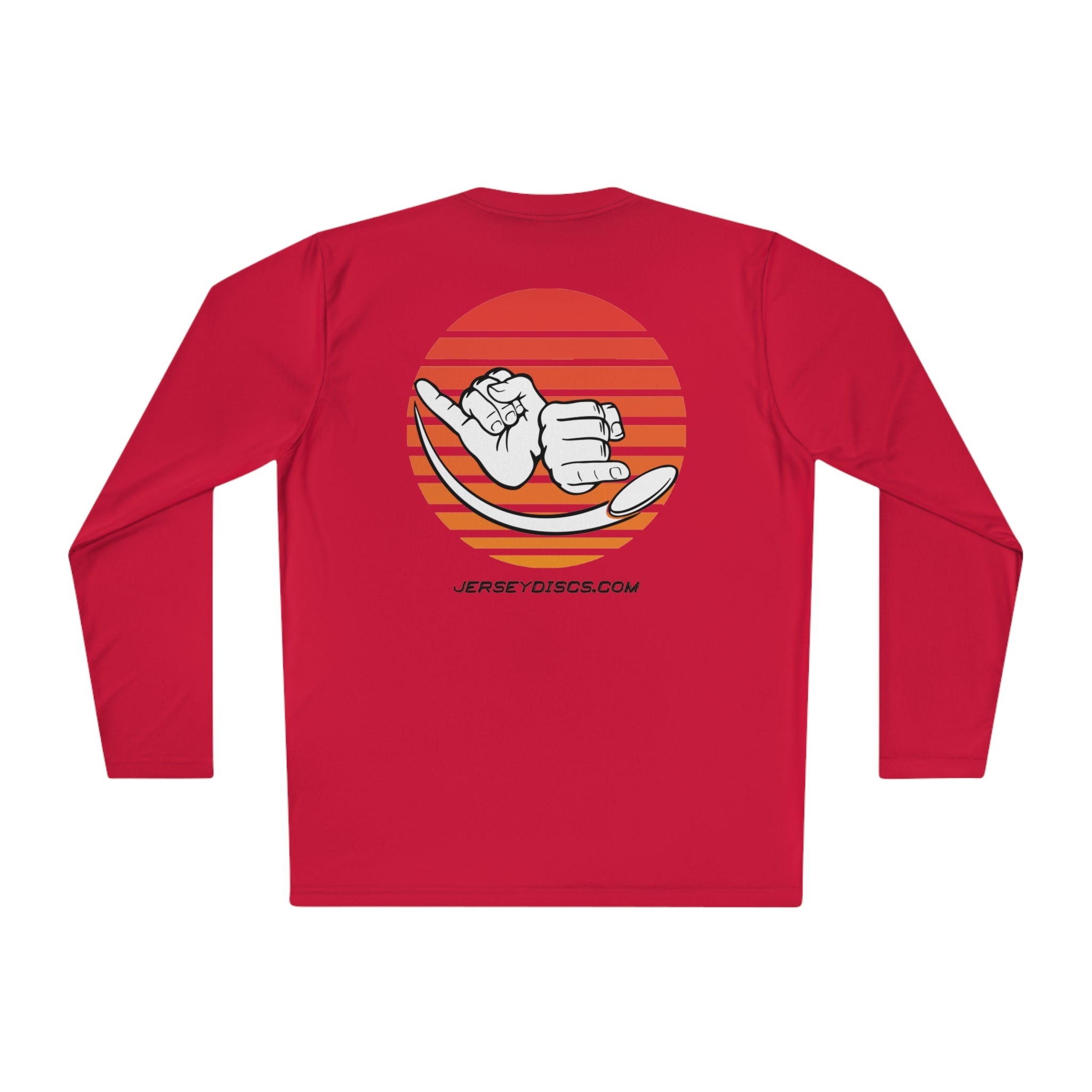 Jersey Discs Sunset Logo Unisex Lightweight Long Sleeve Tee - Jersey Discs