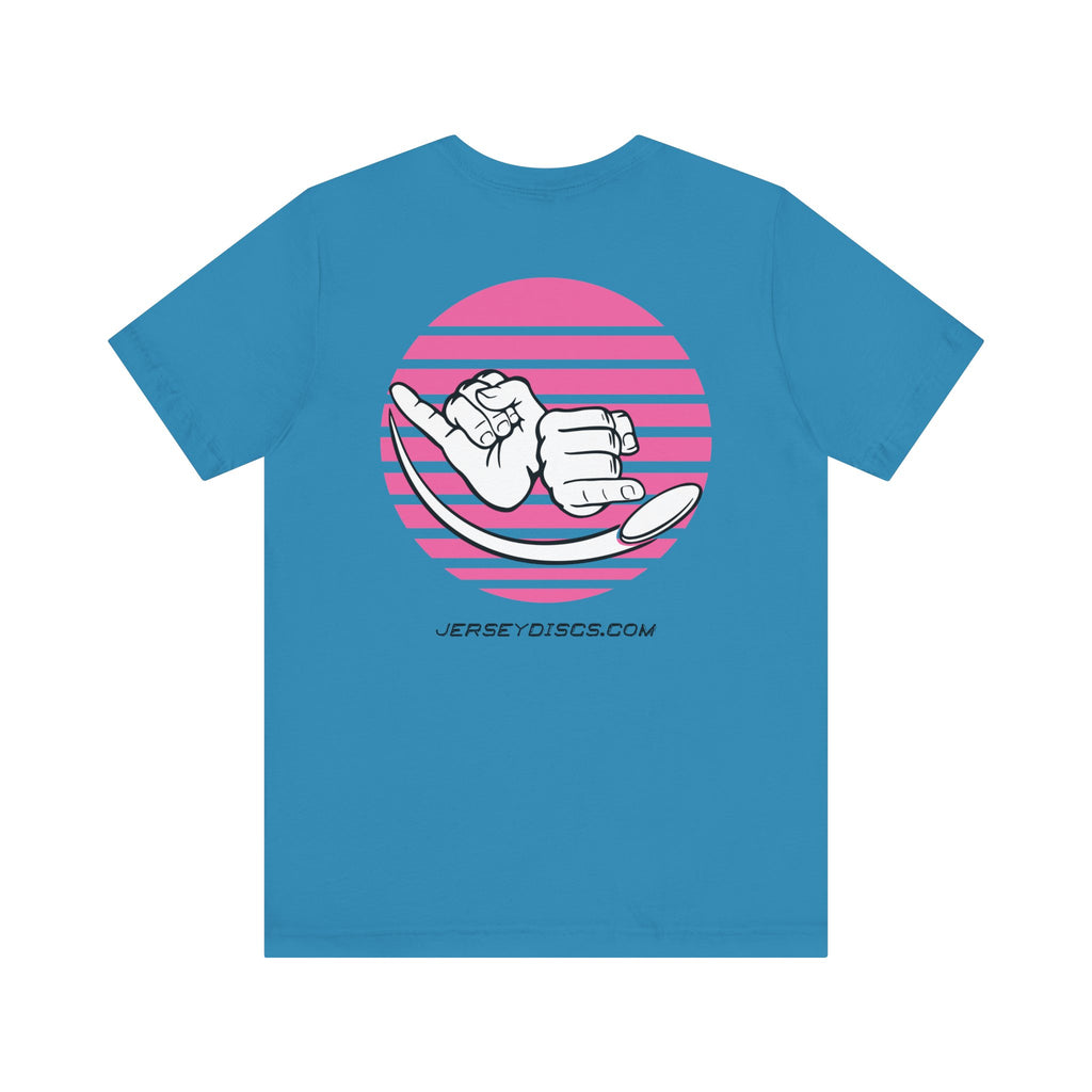 Jersey Discs Pink Sunset Logo Unisex Jersey Short Sleeve Tee - Jersey Discs