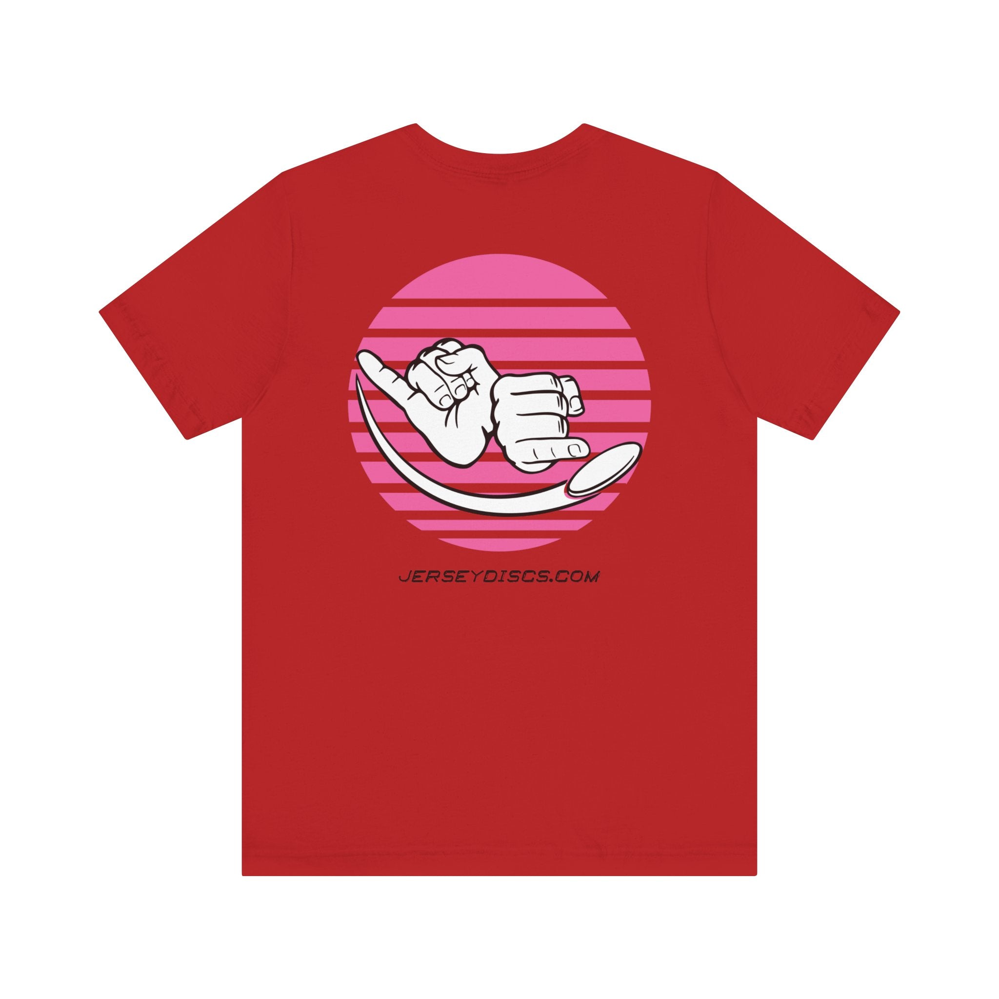 Jersey Discs Pink Sunset Logo Unisex Jersey Short Sleeve Tee - Jersey Discs