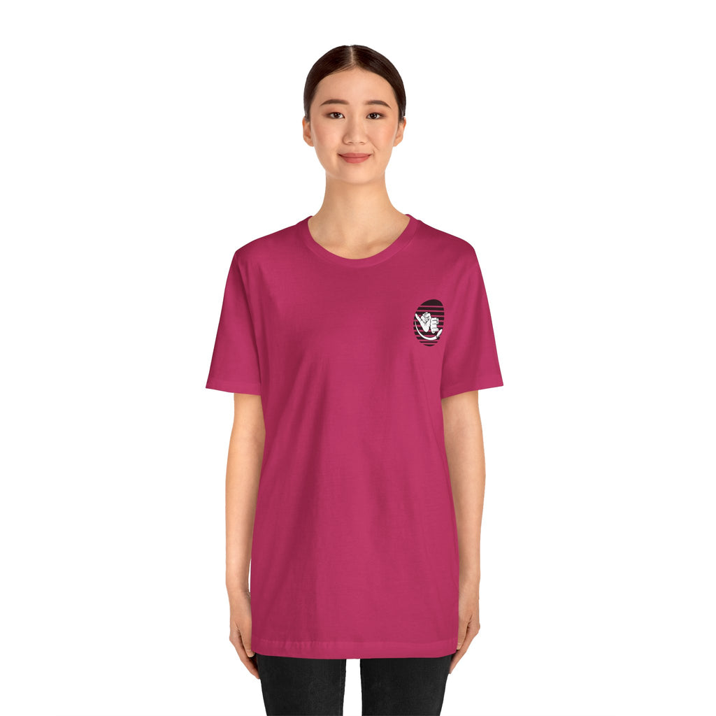 Jersey Discs Pink Sunset Logo Unisex Jersey Short Sleeve Tee - Jersey Discs