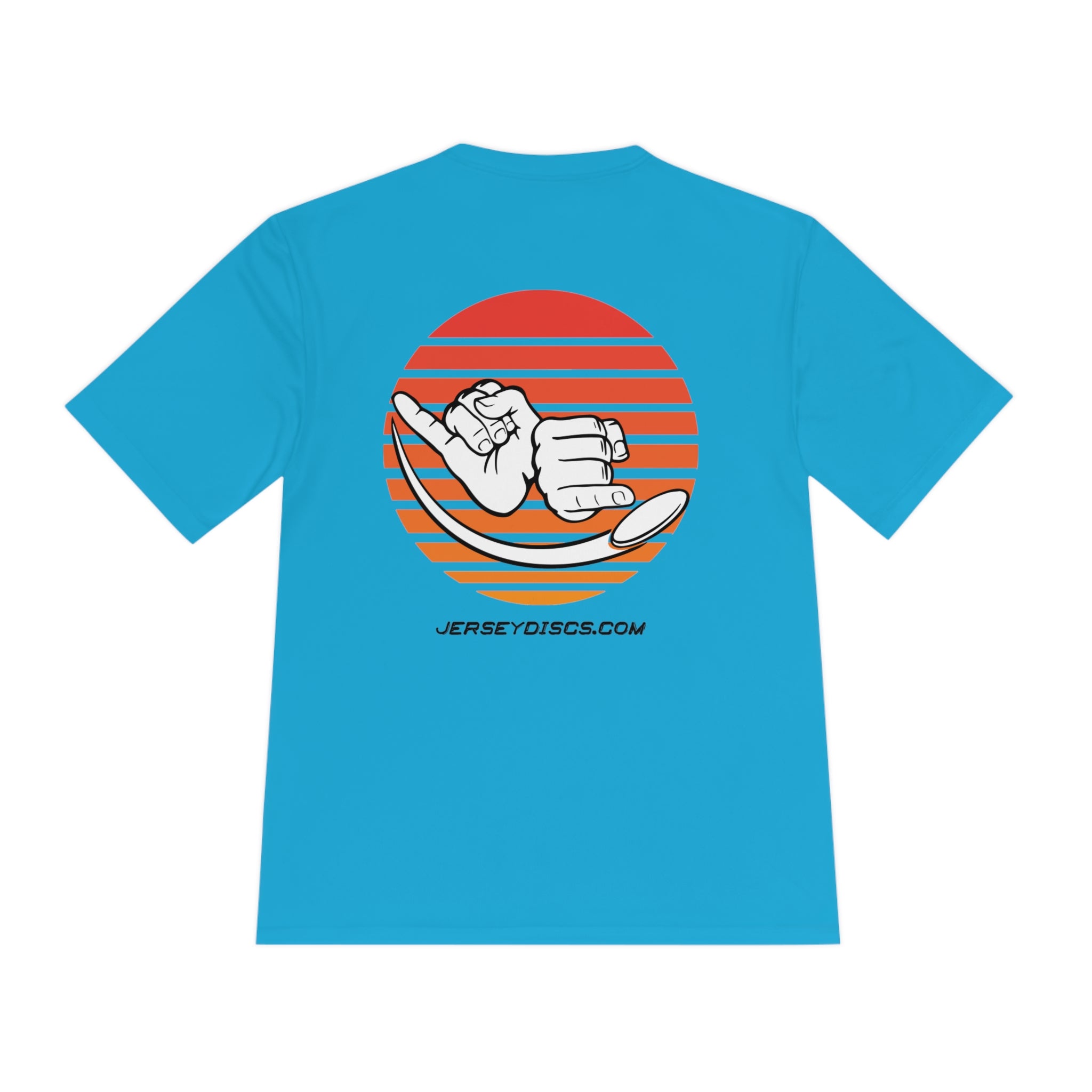 Jersey Discs Sunset Unisex Moisture Wicking T-Shirt - Jersey Discs