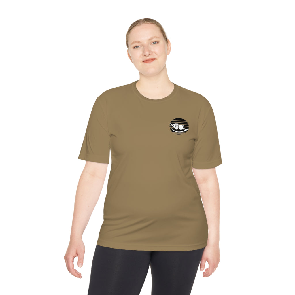 Jersey Discs Sunset Unisex Moisture Wicking T-Shirt - Jersey Discs
