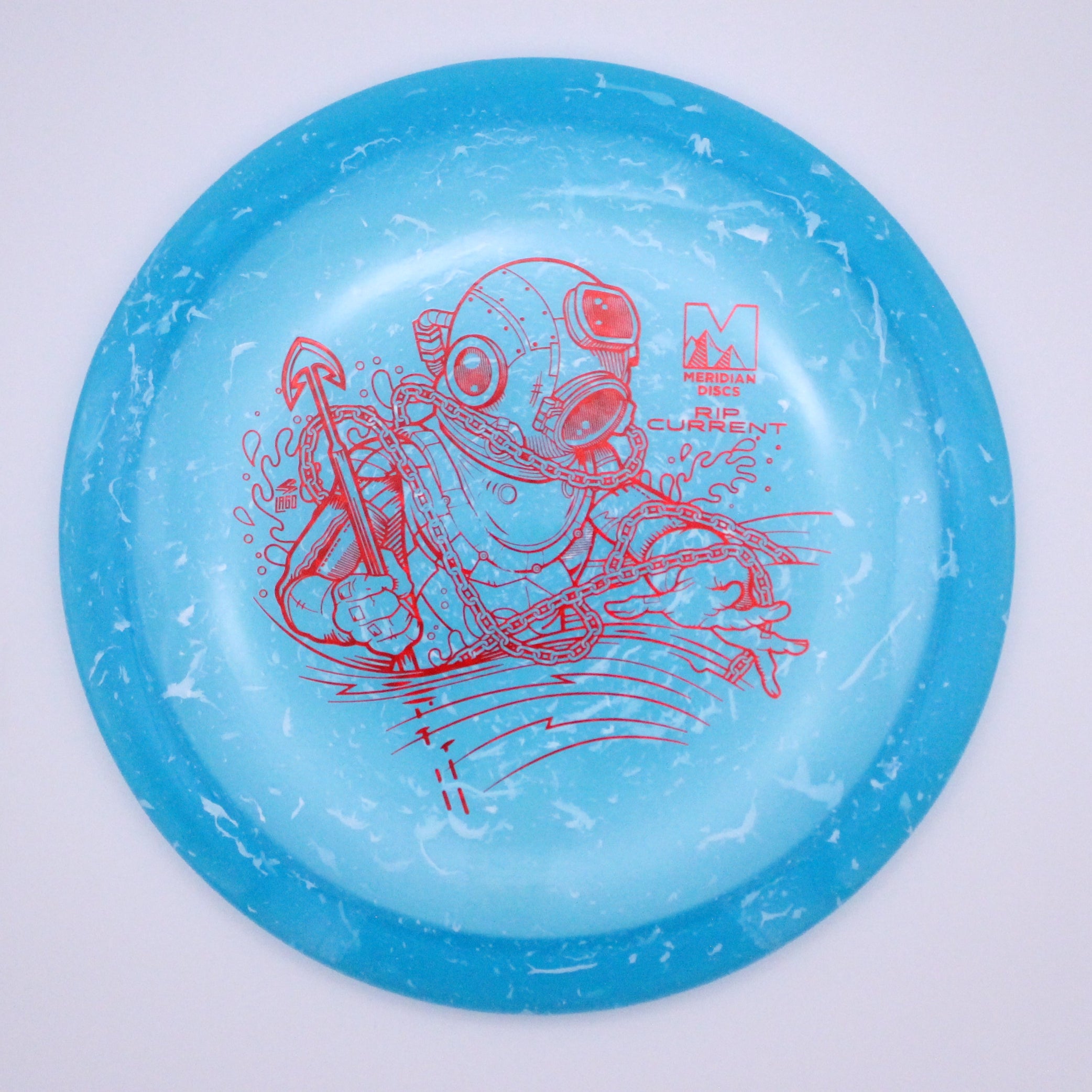 Meridian Fairway Driver Rip Current Marbled Clarus Plastic Diver Stamp