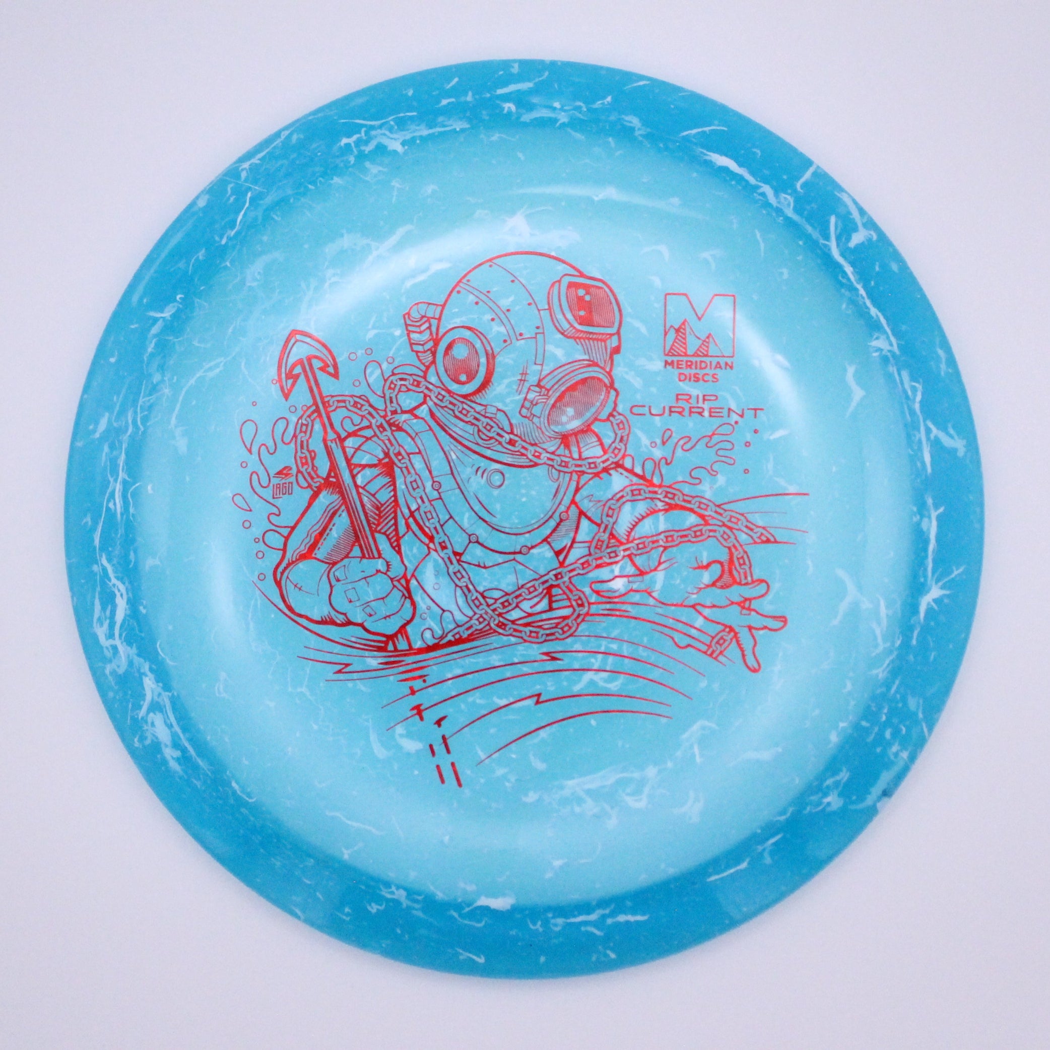 Meridian Fairway Driver Rip Current Marbled Clarus Plastic Diver Stamp