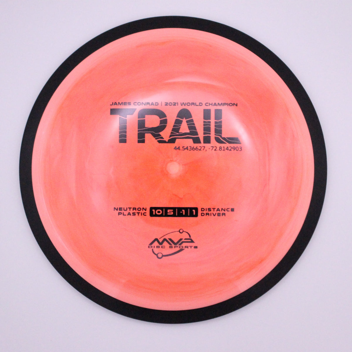 MVP Trail - Neutron – Rare Discs - Disc Golf Store Swirly MVP Trail Blank Stamp disc golf display picture 1