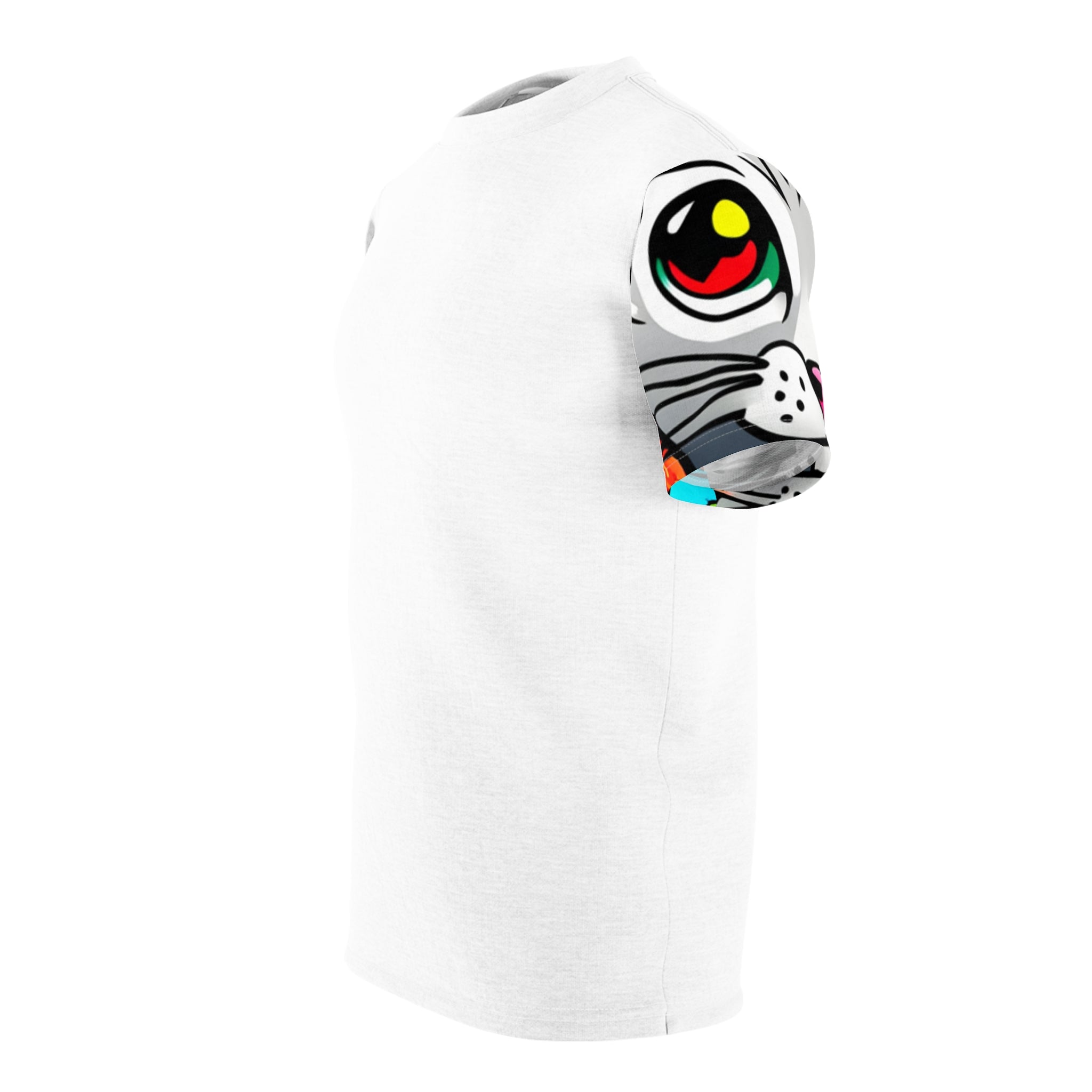 Kitty Korner Sleeve Only Sublimation 100% Polyester Unisex Cut & Sew Tee (AOP) - Jersey Discs