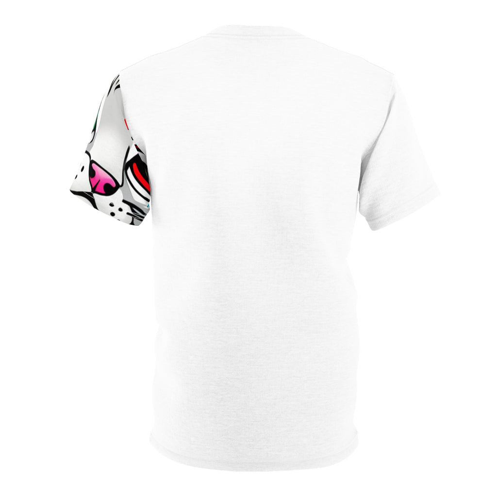 Kitty Korner Sleeve Only Sublimation 100% Polyester Unisex Cut & Sew Tee (AOP) - Jersey Discs