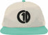 C1D Perforated Snapback - Khaki/Seafoam